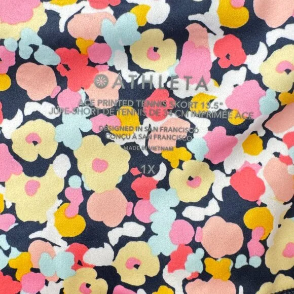 NWT Athleta Ace Printed Tennis Skort 13.5" in Volley Floral Lunaria - Picture 8 of 12